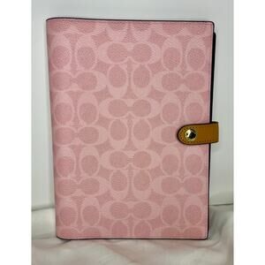 NWT Coach Powder Pink Signature Notebook Planner Journal